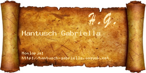 Hantusch Gabriella névjegykártya